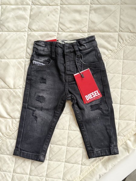 بنطلون بوي فريند أسود Diesel