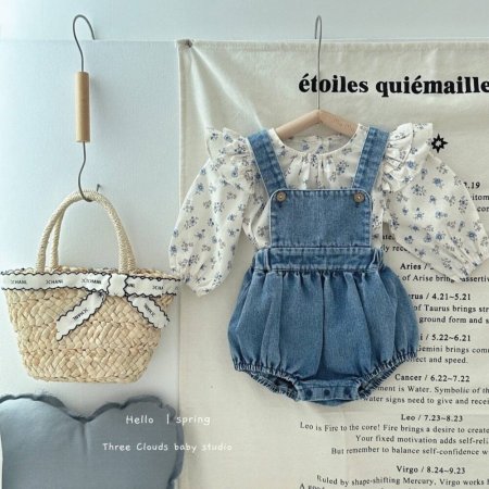 أفرهول جينز شكل تبان مع قميص