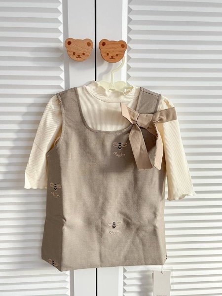 فستان بيج مع بلوزة