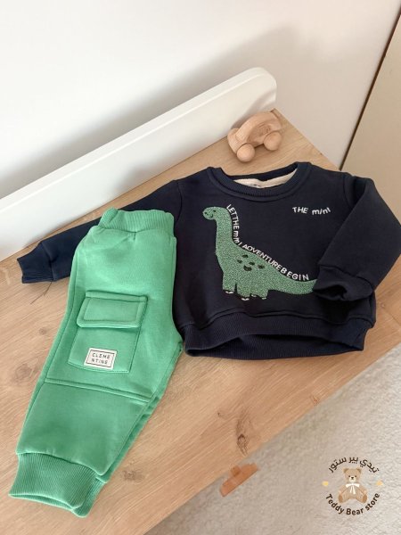 طقم فوتر بلونين شكل ديناصور